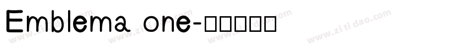 Emblema one字体转换
